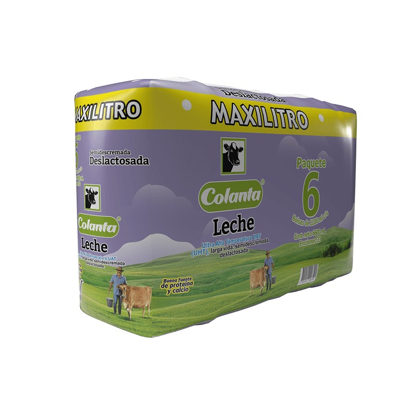 Colanta Leche UHT Semidescremada Deslactosada 1.1 L
