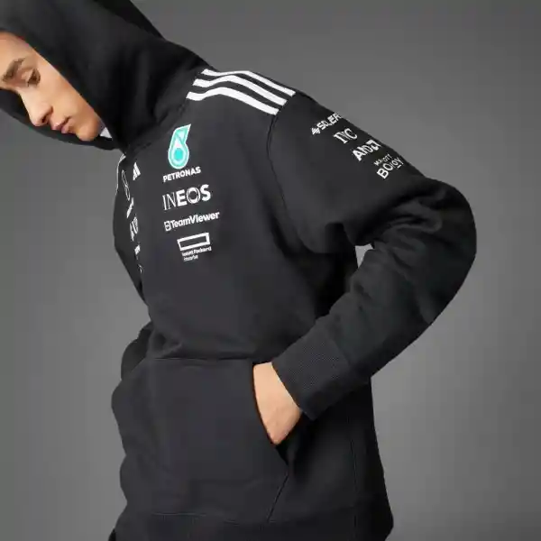 Adidas Buzo Hoodie Hood F1 Mercedes Lifestyle Hombre Negro T XL