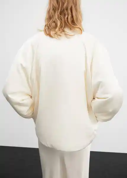 Chaqueta Ojala Crudo Talla L Mujer Mango