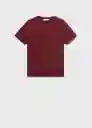 Camiseta Chals Granate Talla S Mujer Mango
