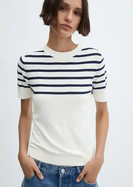 Jersey Basicr Navy Talla L Mujer Mango