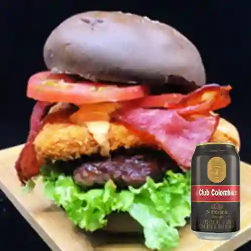 Combo Burguer Guesha Shapetona + Club Cola Negra Lata 330ml