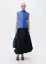Blusa Noeli Azul Talla S Mujer Mango