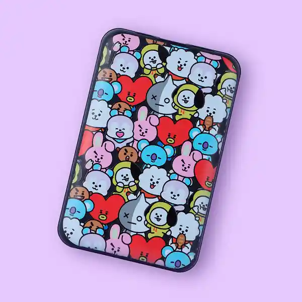 Batería de Respaldo 10000 Mah Little Ones Negro Bt21 Miniso