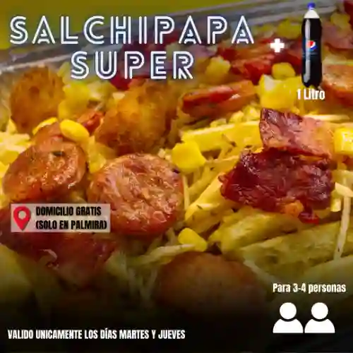 Salchipapa Super + 1l Gaseosa