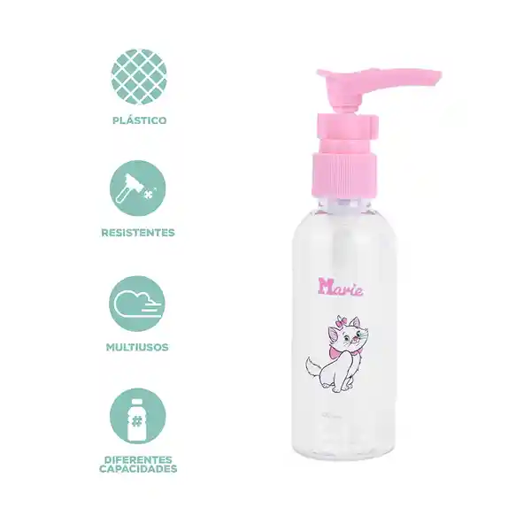 Set de Botellas de Viaje Disney Cat Marie Miniso