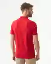 Camiseta Polo Muscle Masculino Rojo Navidad Medio L Chevignon