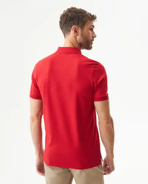 Camiseta Polo Muscle Masculino Rojo Navidad Medio L Chevignon