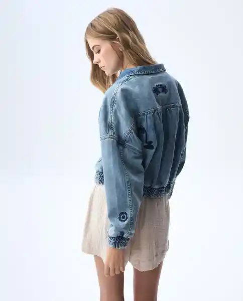 Chaqueta Mujer Azul Talla S 321G001_AZU114604 Americanino