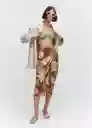 Falda Nuti Marrón Talla S Mujer Mango