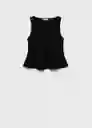 Top Coqui Negro Talla XS Mujer Mango