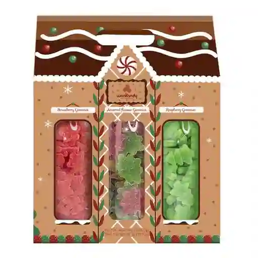 Wonkandy Casa de Pan de Jengibre de Gomitas Navideñas