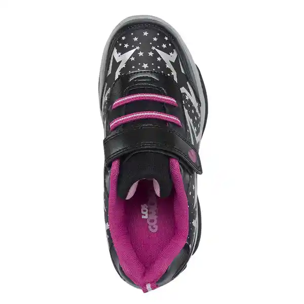 Los Gomosos Tenis Patines Luz Estary Mujer y Niña Negro Talla 33