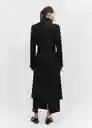 Abrigo Sirenita Negro Talla M Mujer Mango