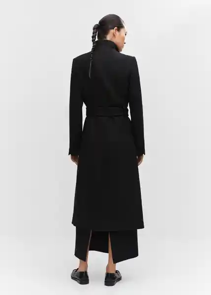 Abrigo Sirenita Negro Talla M Mujer Mango
