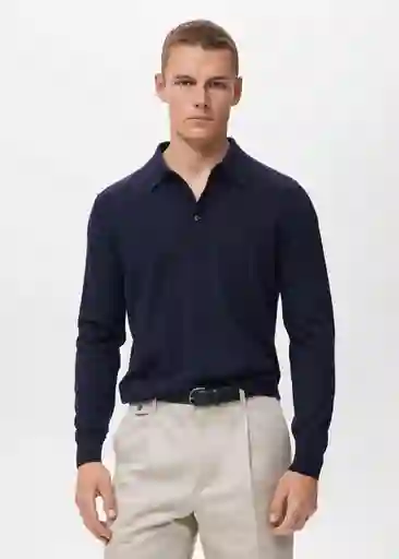 Camiseta Polo Willys Navy Talla S Hombre Mango