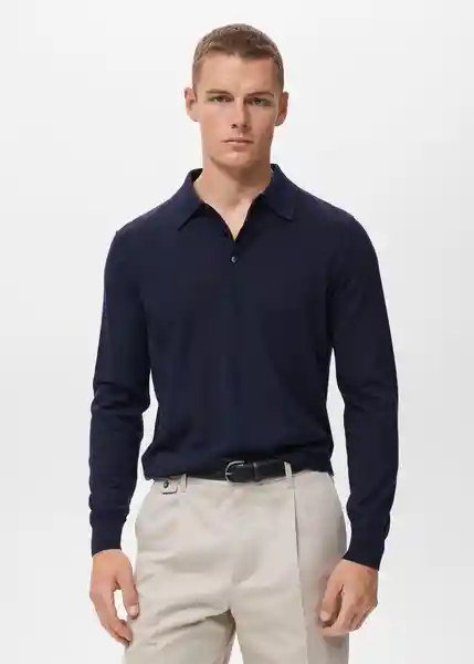 Camiseta Polo Willys Navy Talla S Hombre Mango