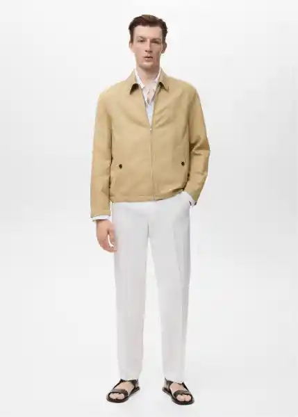 Chaqueta Panarea Beige Talla M Hombre Mango