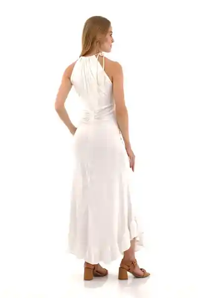 Vestido Largo Aurelia Marfil Talla XS Mercedes Campuzano