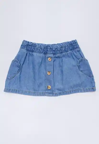 Falda Denim Azul Talla 9/12 Meses