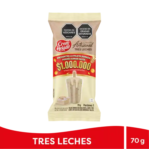 Crem Helado Artesanal Tres Leches 70 g