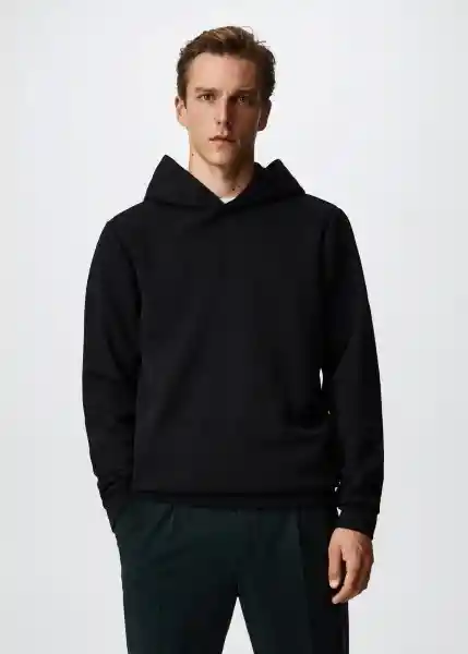 Sudadera Ibizah-I Negro Talla L Hombre Mango