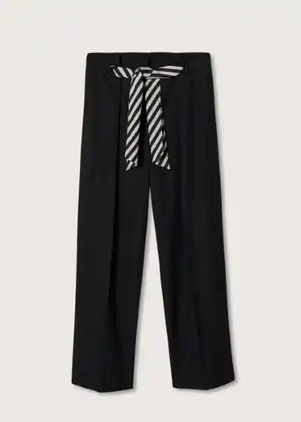 Pantalón Felipa3 Negro Talla 38 Mujer Mango