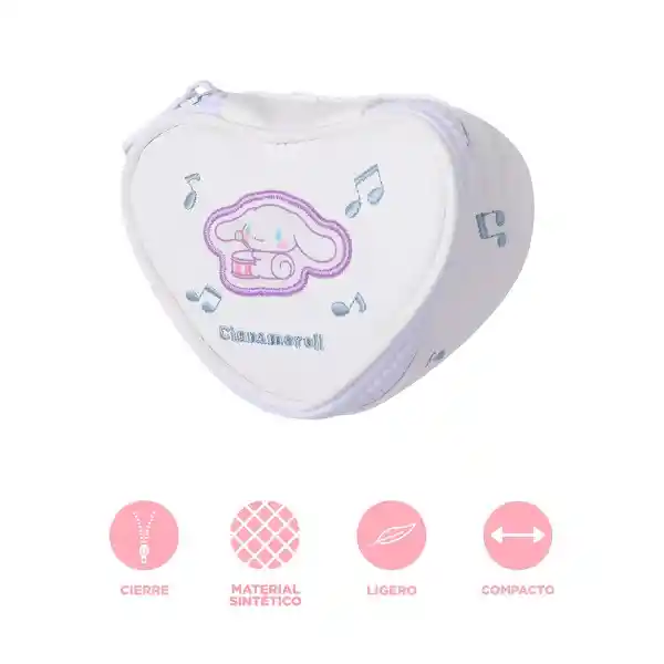 Monedero Con Corazón Bordado Cinnamoroll Serie Sanrio Miniso
