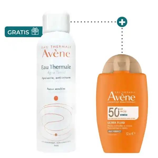Avène Kit Protector Solar Ultra-Fluid tt Mat + Agua Termal