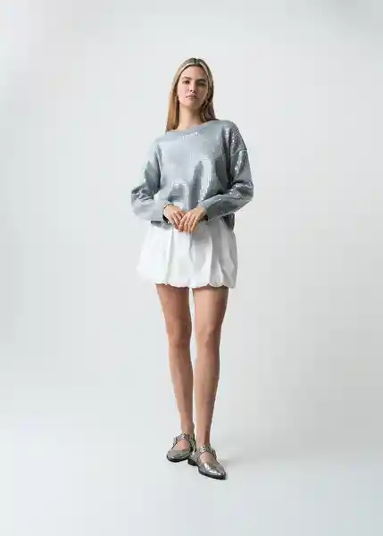 Saco Tejido Husky Mujer Gris S 483G013 Naf Naf
