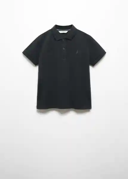 Camiseta Polo Javier6 Negro Talla 06 Niños Mango