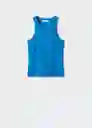 Top Boni Azul Talla S Mujer Mango