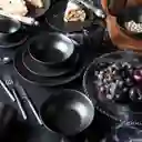 Ambiente Gourmet Set Plato Principal Negro Mate 26 cm