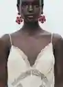 Pendientes Lina Rojo Talla 99 Mujer Mango