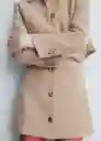 Chaqueta Mati Camel Talla M Mujer Mango