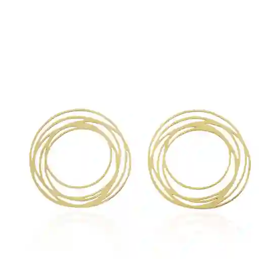 More Aretes Aro Cintas 4.5 Largos Oro