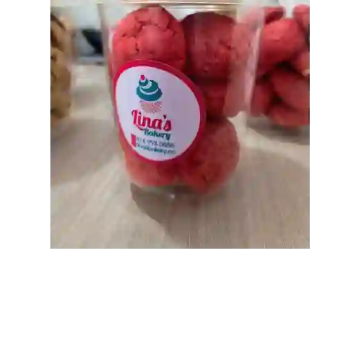Vaso de Mini Galletas Red Velvet