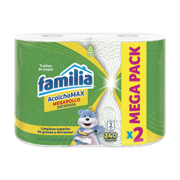 Toallas De Cocina Familia Acolchamax Megarollo Decoradas X 2 R X120H 2 und