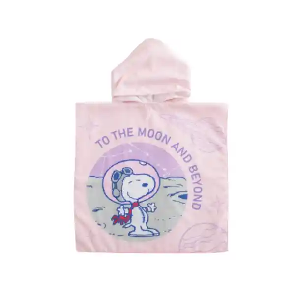 Toalla Infantil Con Gorro Snoopy Little Explorer Space Miniso