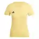 Adidas Camiseta Adizero e Tee Amarillo Para Mujer Talla M
