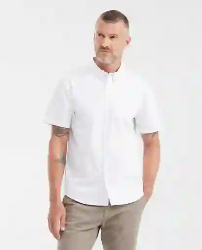 Camisa Paper Touch Manga Corta Blanco 0 Claro Talla M Chevignon