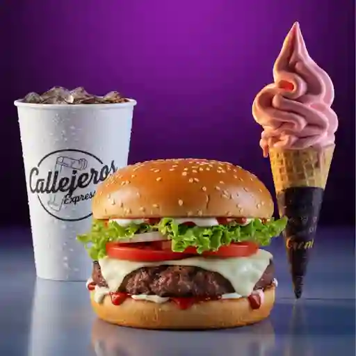 Combo Hamburguesa + Bebida + Helado