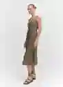 Vestido Sausalit Verde Talla S Mujer Mango