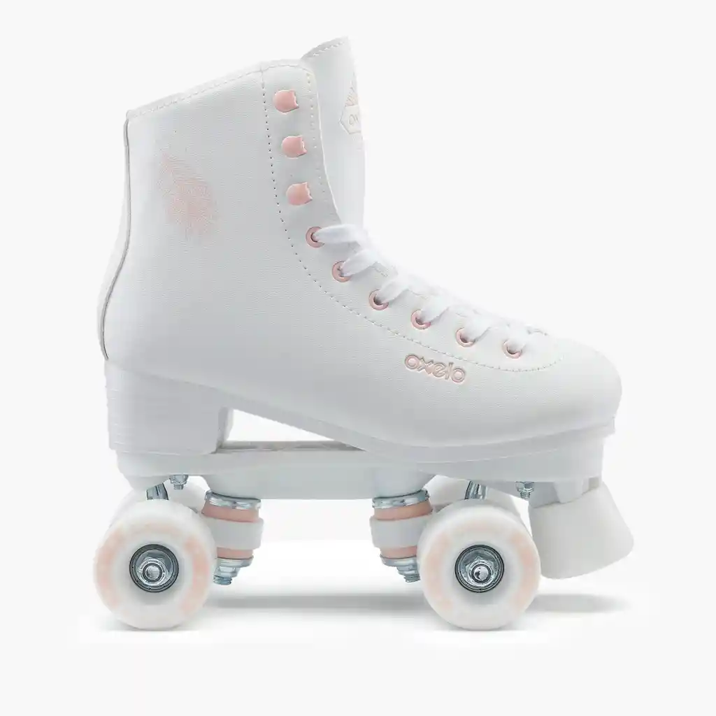 Patines De 4 Ruedas Artisticos Para Niños Talla 32 - Blanco