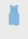 Top Halter Celeste Talla 20 Teen Niñas Mango