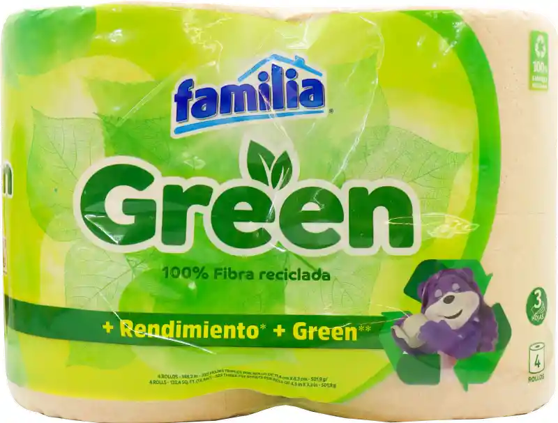 Familia Papel Higiénico Green Triple Hoja