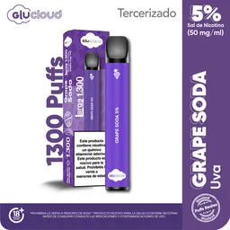 Glucloud Vape Grape Soda Large / 1300 Puffs