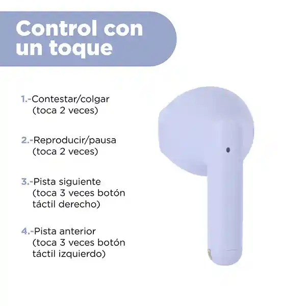 Audífonos Inalambricos Mini Morado Modelo K88 Miniso