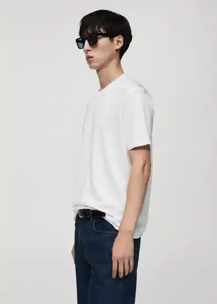 Camiseta Bellow Blanco Talla S Hombre Mango