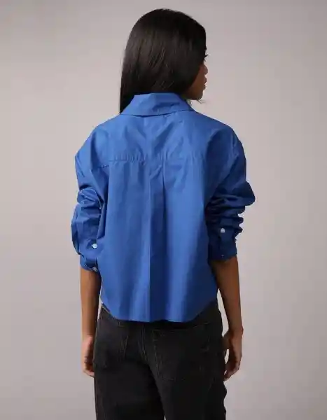 Camisa Mujer Azul Talla Medium 6409425 American Eagle